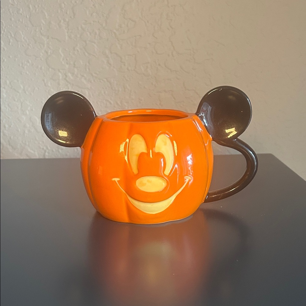 Disney Orange and Black Mickey Mouse Pumpkin Mug
